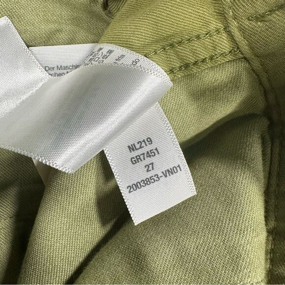 Madewell Size 27 Classic Olive Garment-Dyed Low-Slung Straight Cargo Pants - Picture 10 of 10